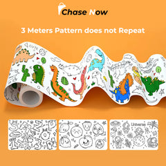 9 FT EXTRA-LONG GRAFFITI DRAWING ROLL CREATIVE WALL ART PAPER FOR KIDS WITH COLOR MARKERS