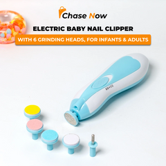 ELECTRIC BABY NAIL CLIPPER - WITH 6 GRINDING HEADS, FOR INFANTS & ADULTS