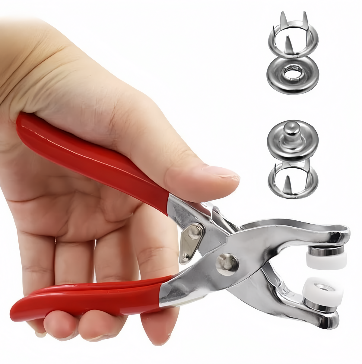 METAL BODY | TITCH BUTTON PLIER - BUTTON PRESS PLIER + 100 BUTTONS