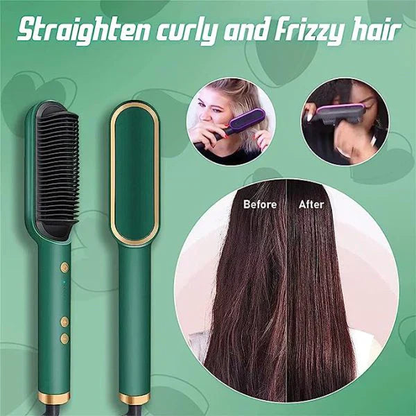 2 in 1 Hair Straightener Comb & Curler