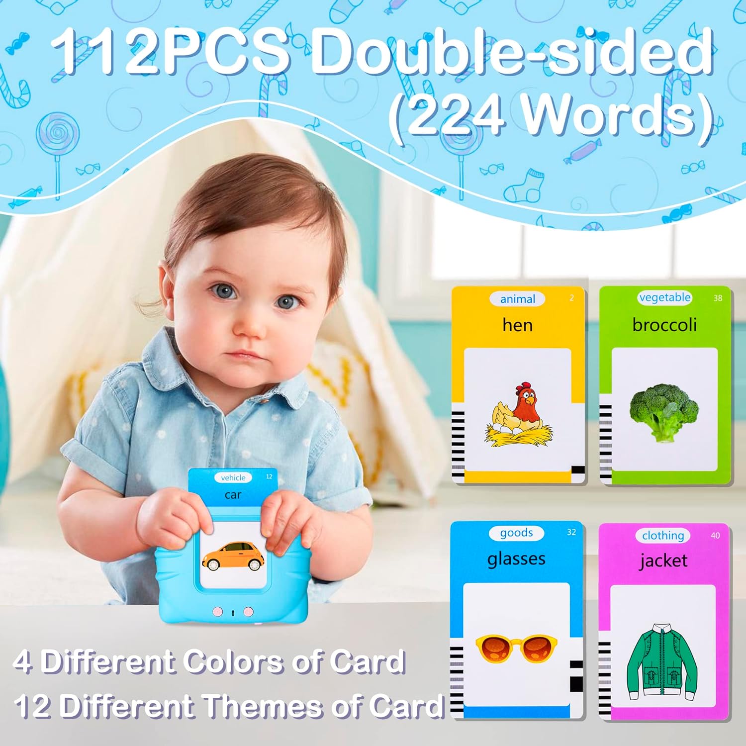 Talking Flash Cards Early Educational Toy for Growing kids