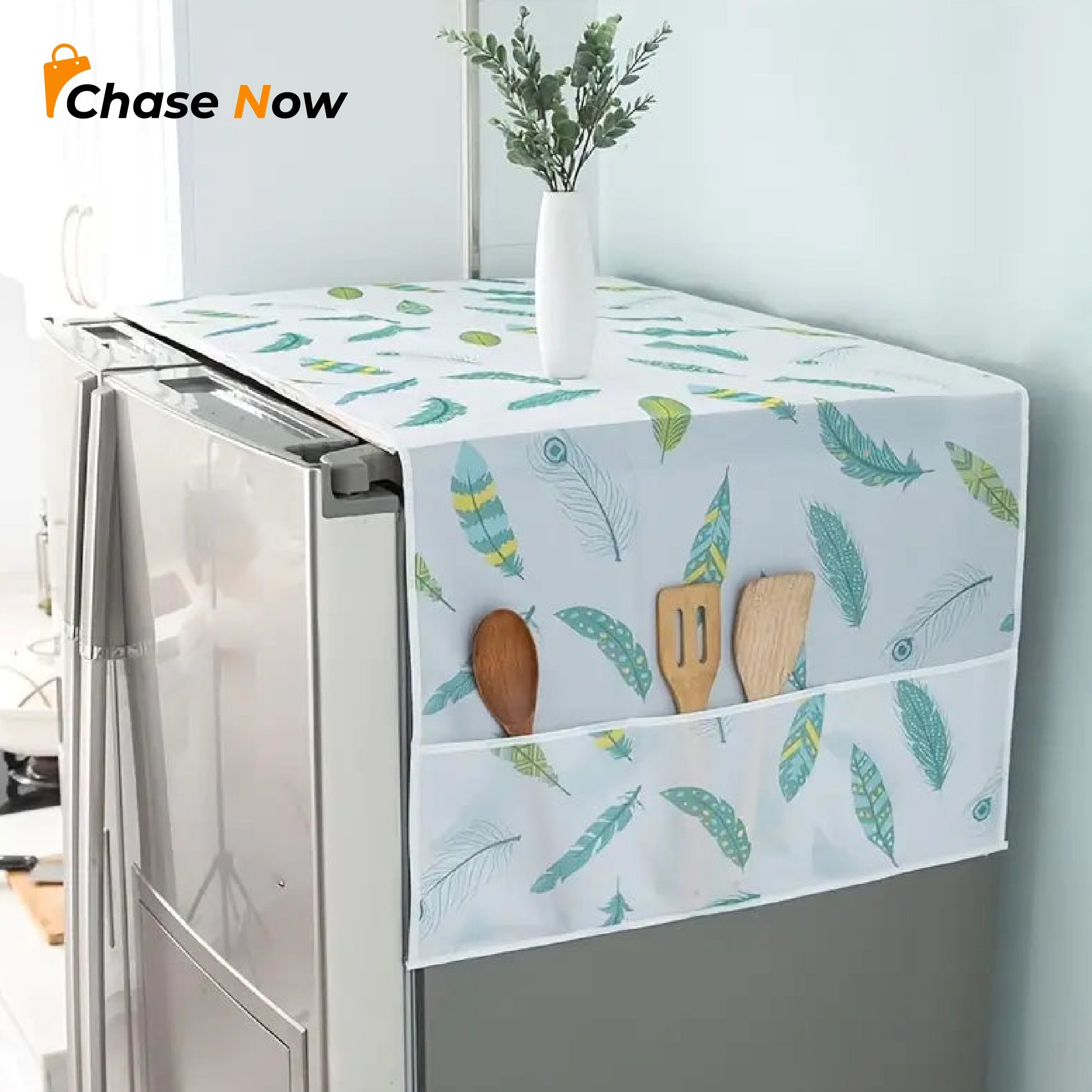 Fridge & Oven Dust Cover With Storage Pocket  Waterproof