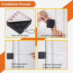 Automatic Door Closer - Self-Closing, Easy Install, No Tools Required