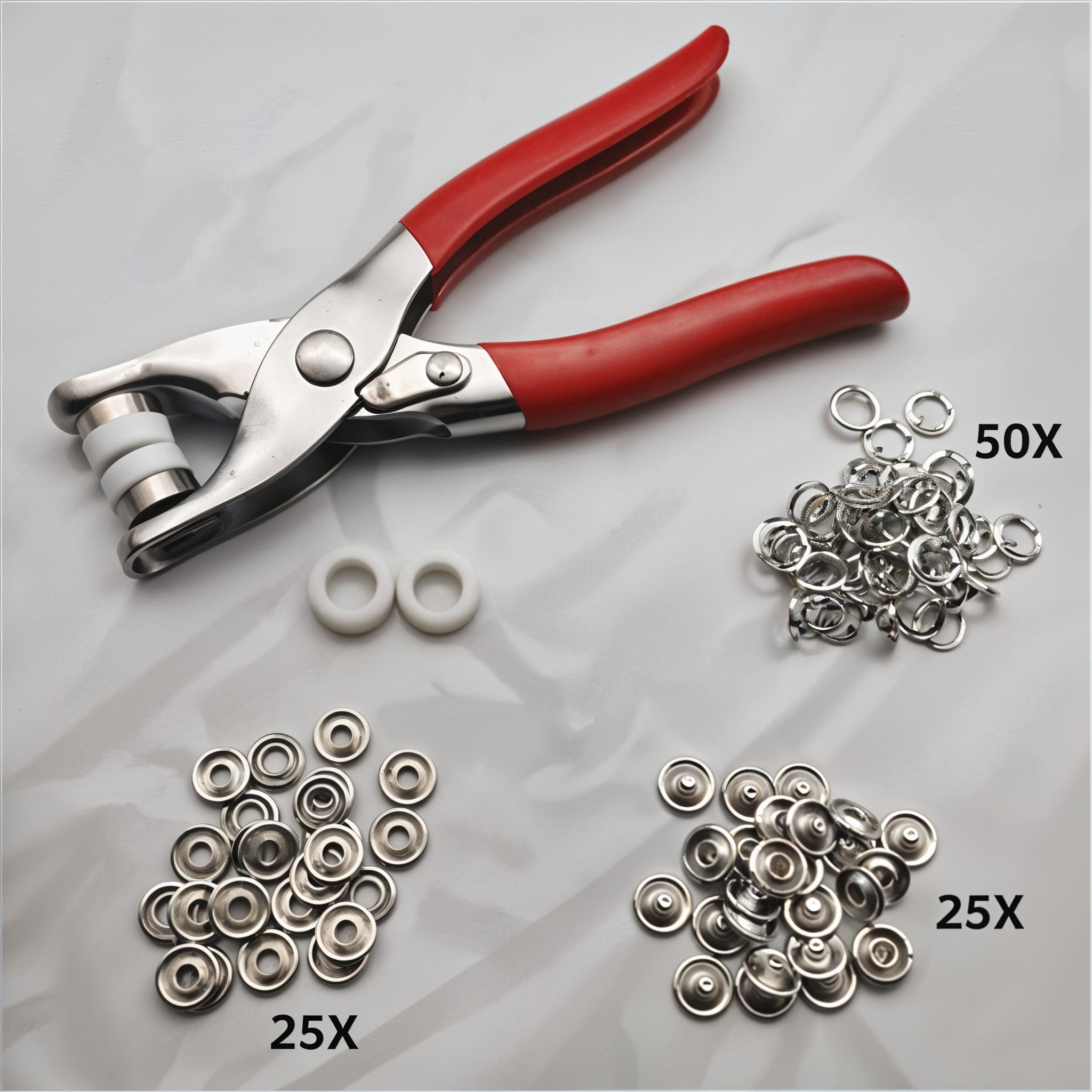 METAL BODY | TITCH BUTTON PLIER - BUTTON PRESS PLIER + 100 BUTTONS